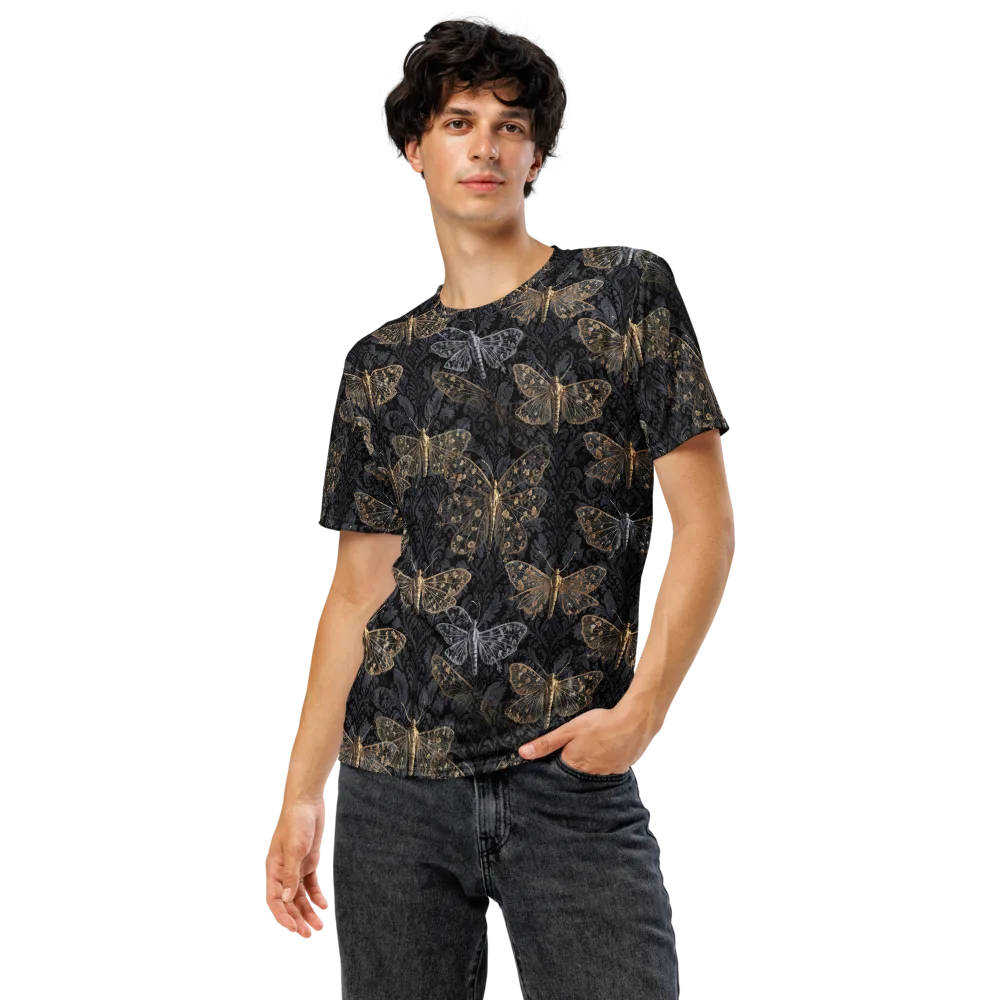 Gilded Nightwing on Men's Crew Neck T-Shirt — Front