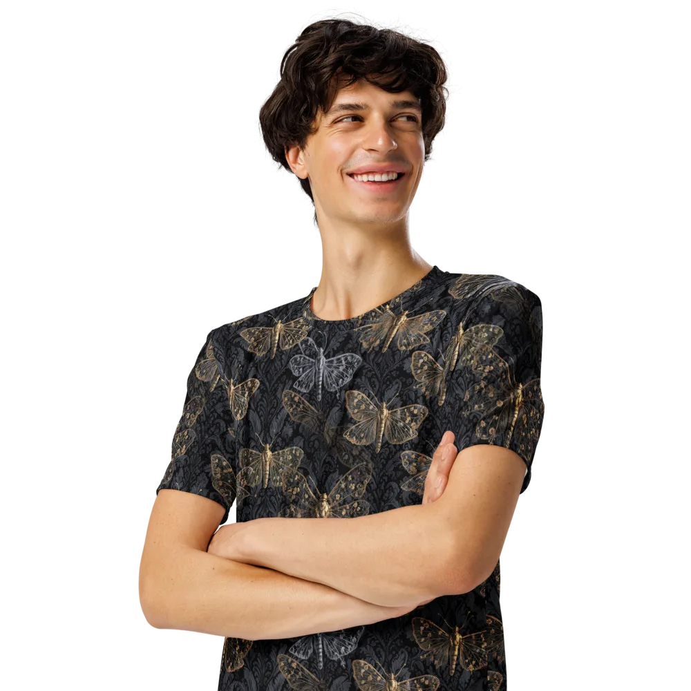 Gilded Nightwing on Men's Crew Neck T-Shirt — Left Front