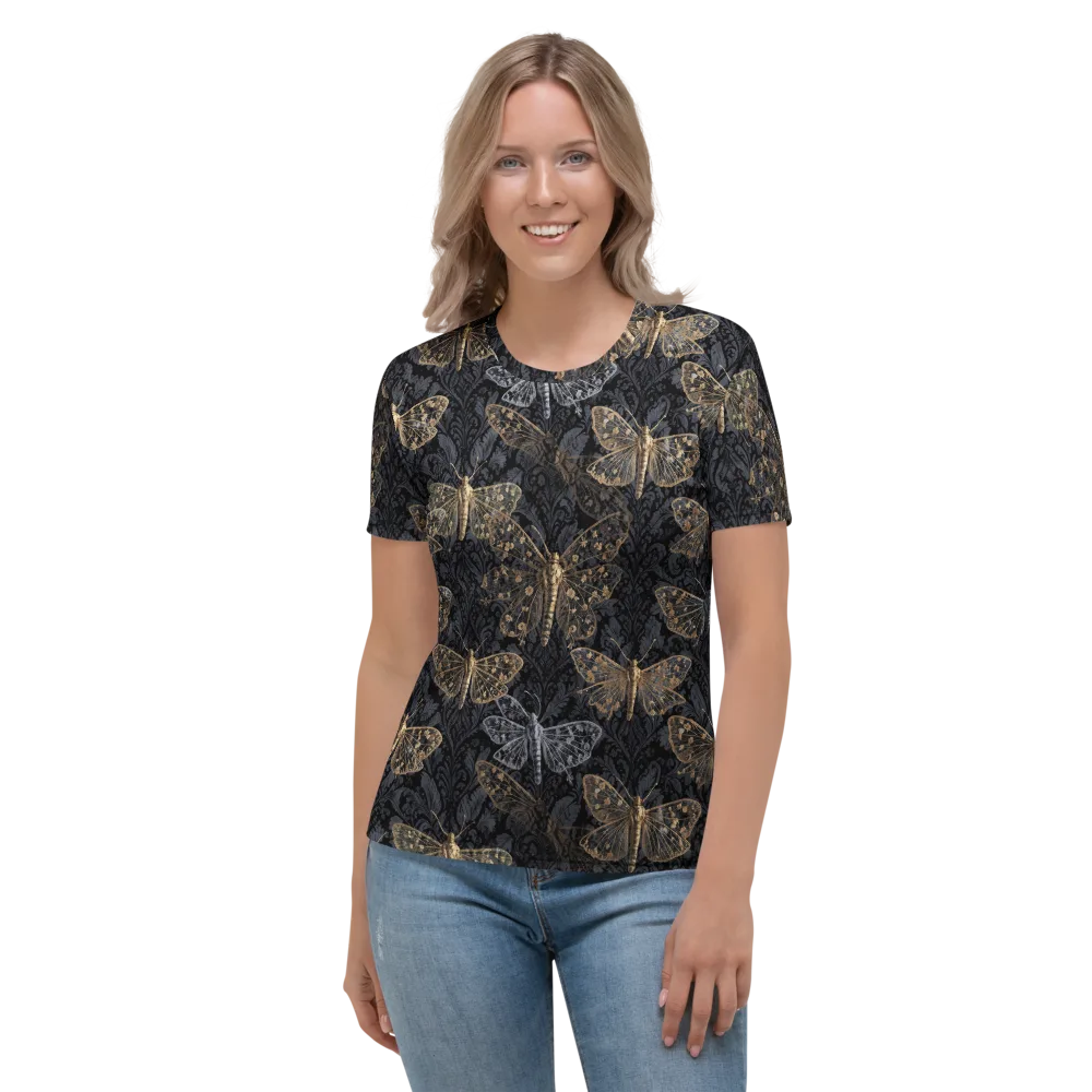Gilded Nightwing on Women's Crew Neck T-Shirt — Front
