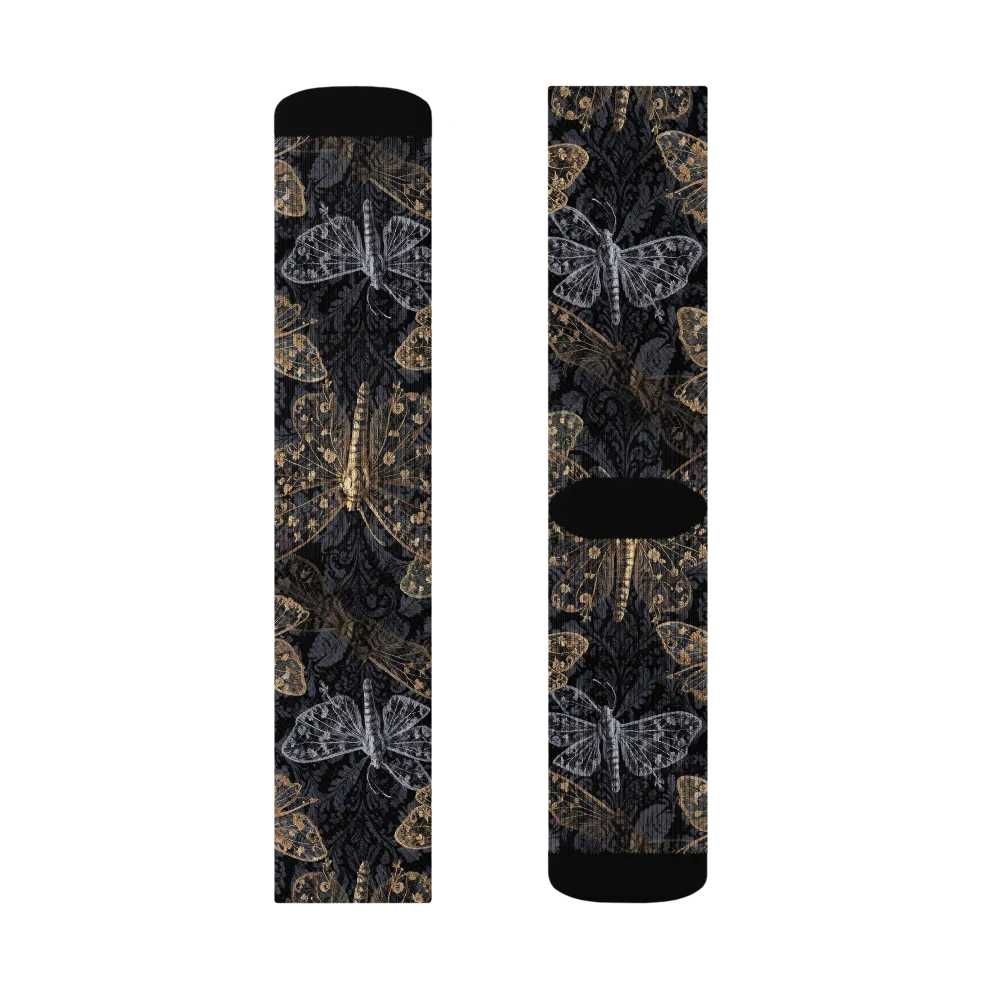 Gilded Nightwing on Socks — Right Sock