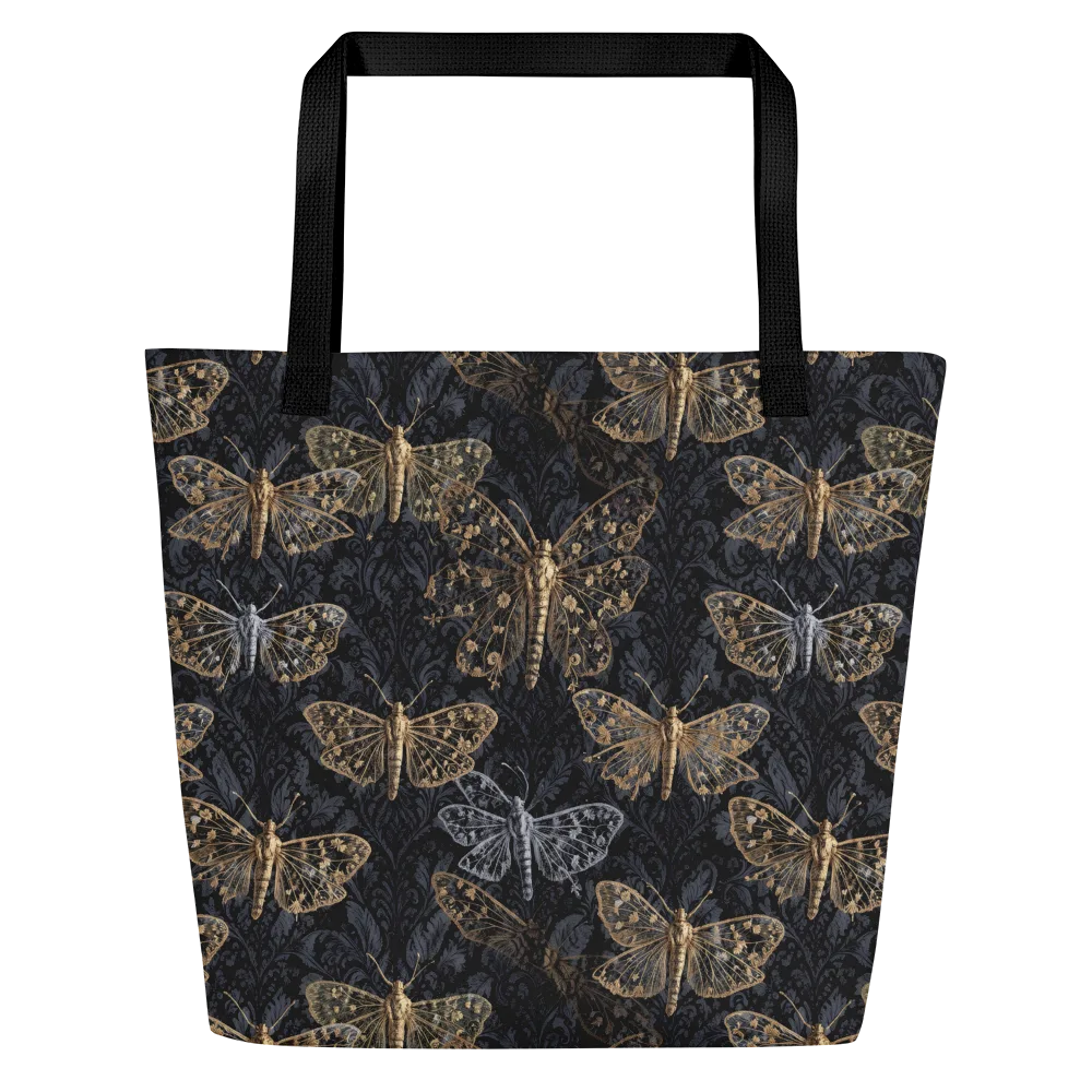 Gilded Nightwing on Large Tote Bag W/ Pocket — Front
