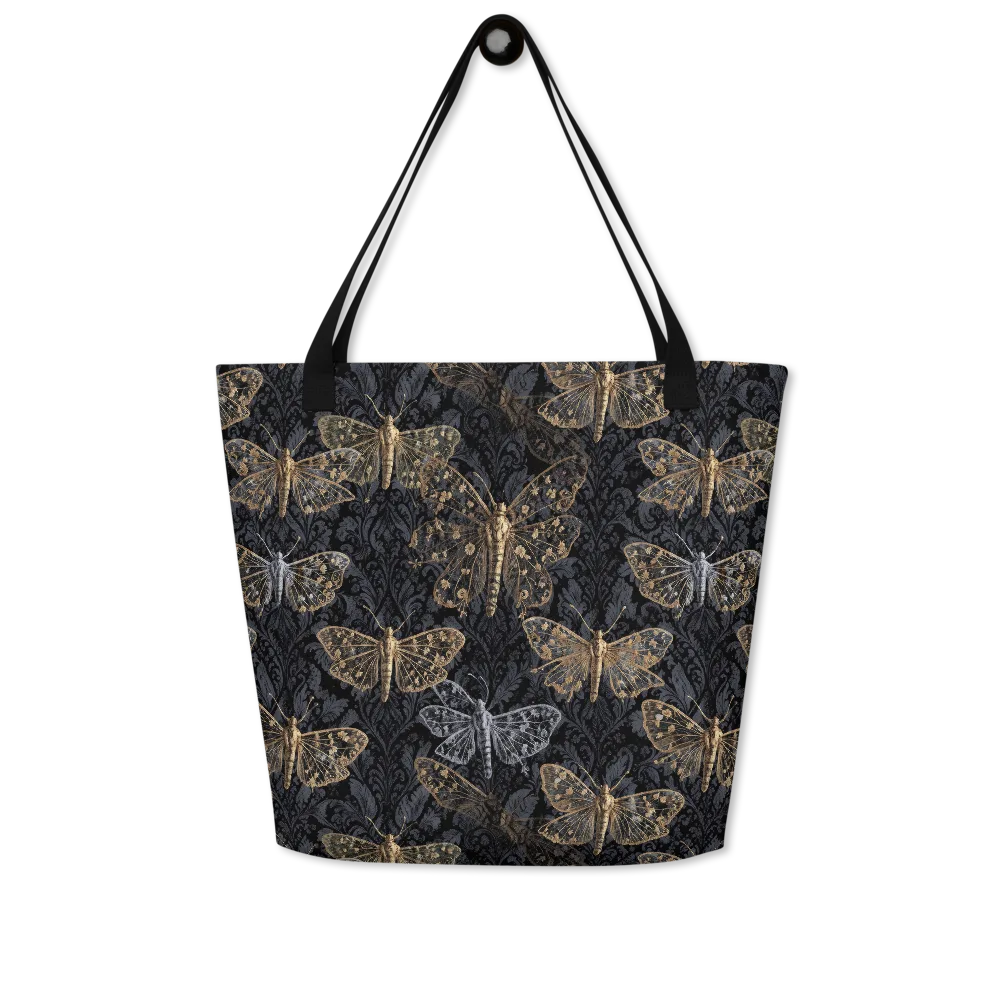 Gilded Nightwing on Large Tote Bag W/ Pocket — Front