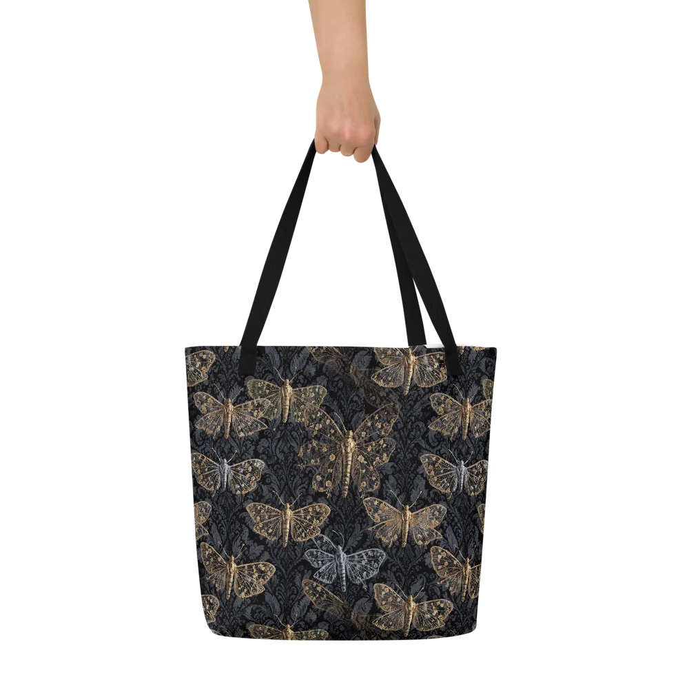 Gilded Nightwing on Large Tote Bag W/ Pocket — Front