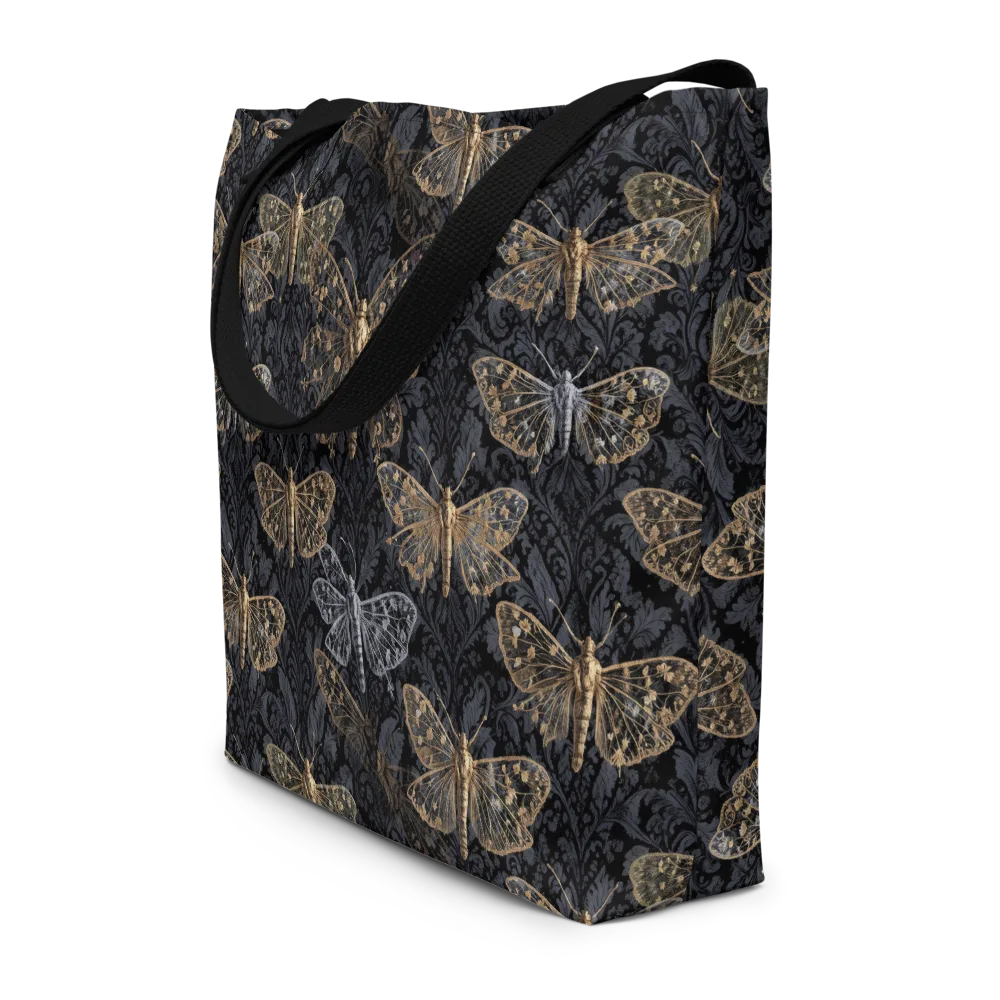 Gilded Nightwing on Large Tote Bag W/ Pocket — Front