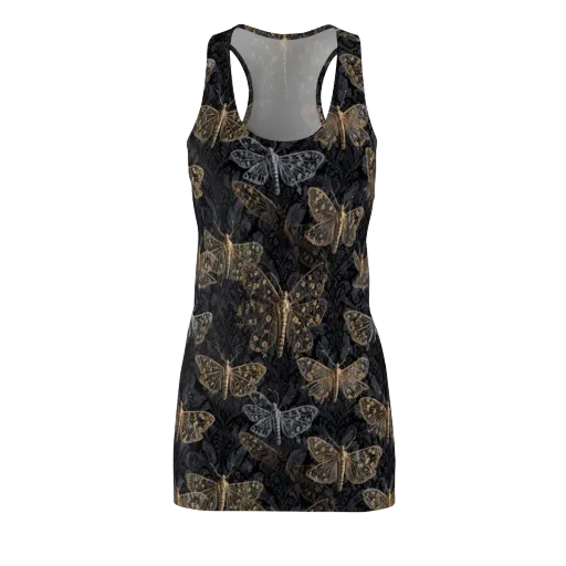 Gilded Nightwing on a Racerback Dress