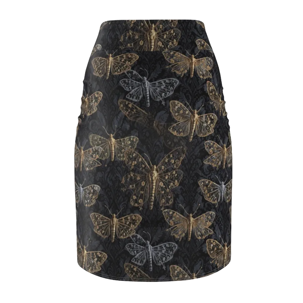 Gilded Nightwing on Pencil Skirt — Back