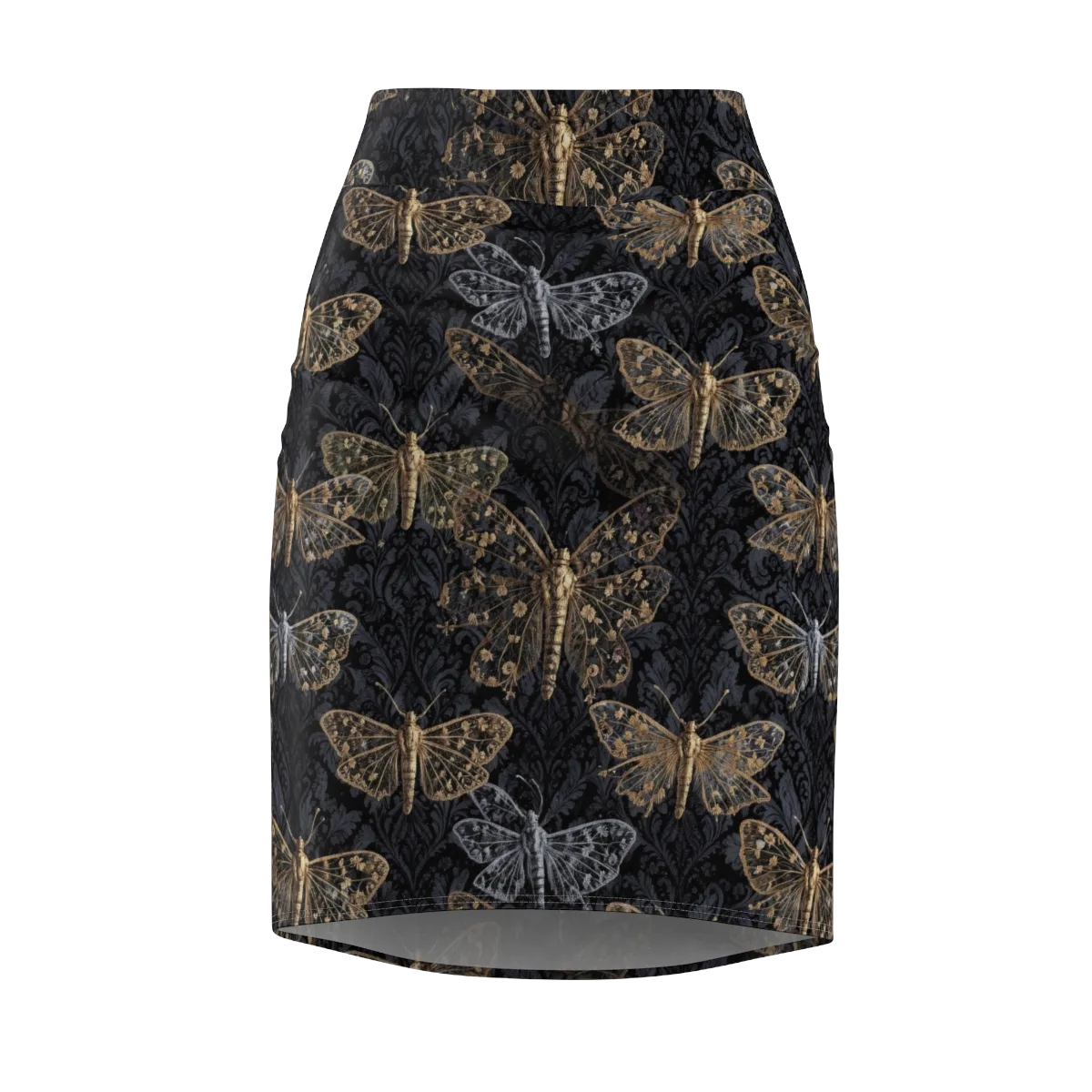 Gilded Nightwing on Pencil Skirt — Front