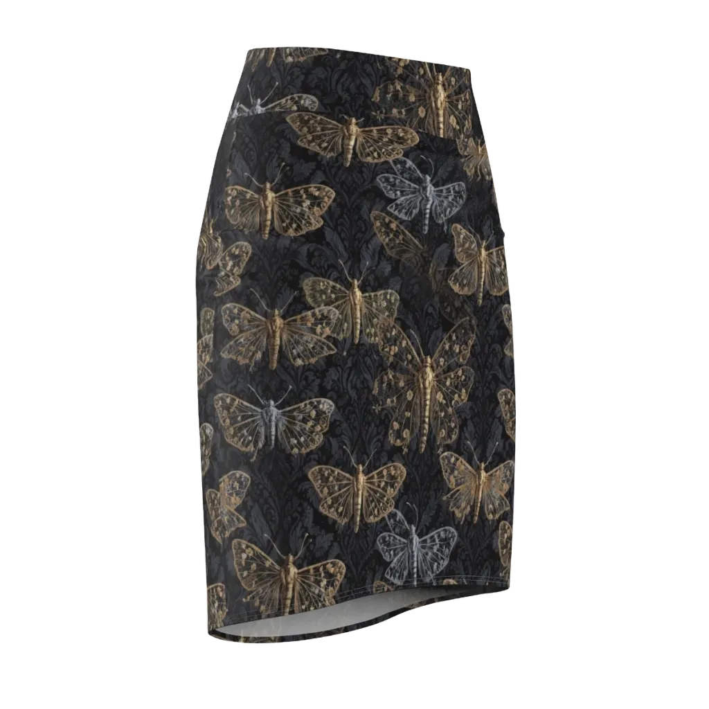 Gilded Nightwing on Pencil Skirt — Front Side