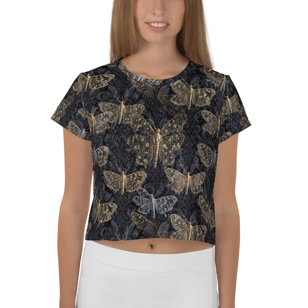 Gilded Nightwing on Crop Tee — Front