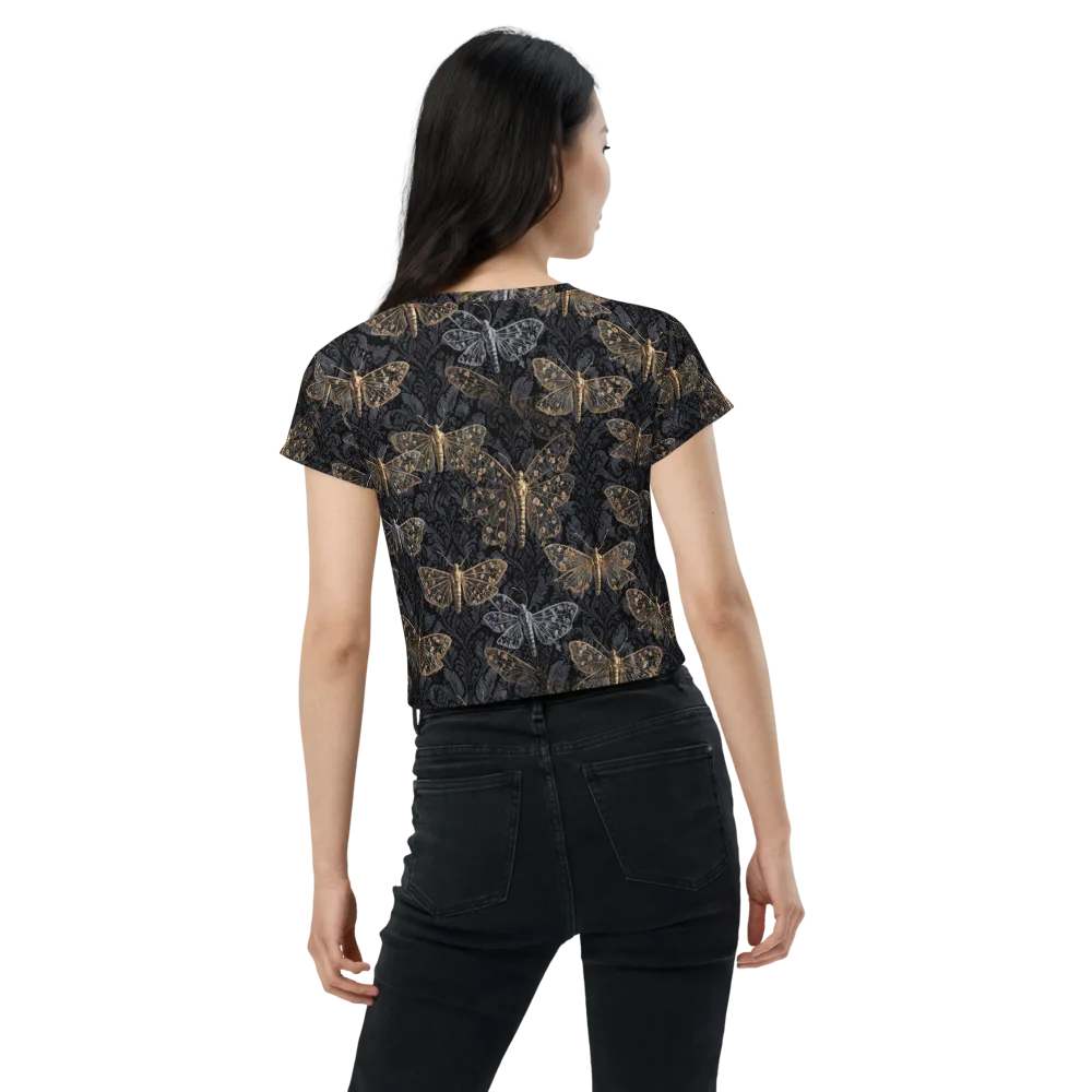 Gilded Nightwing on Crop Tee — Back