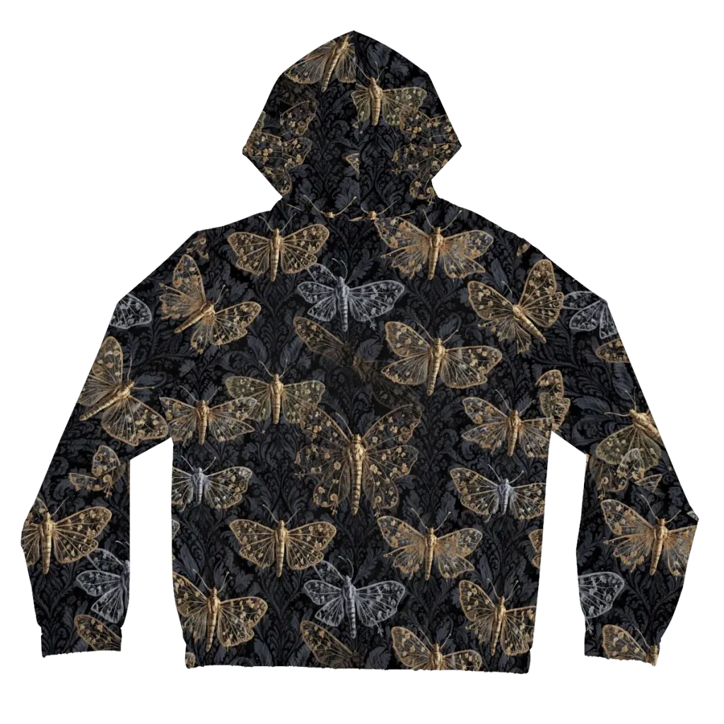 Gilded Nightwing on Women's Full-Zip Hoodie — Back