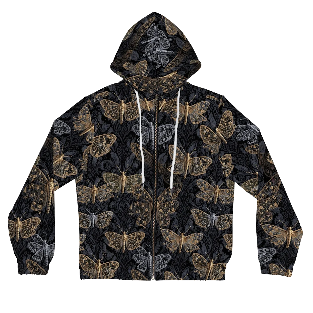 Gilded Nightwing on Women's Full-Zip Hoodie — Front