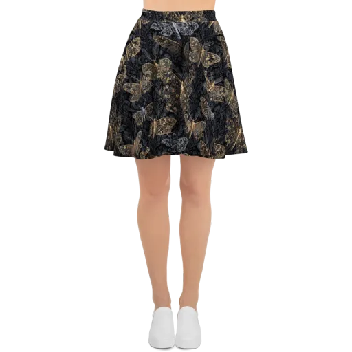 Gilded Nightwing on a Skater Skirt
