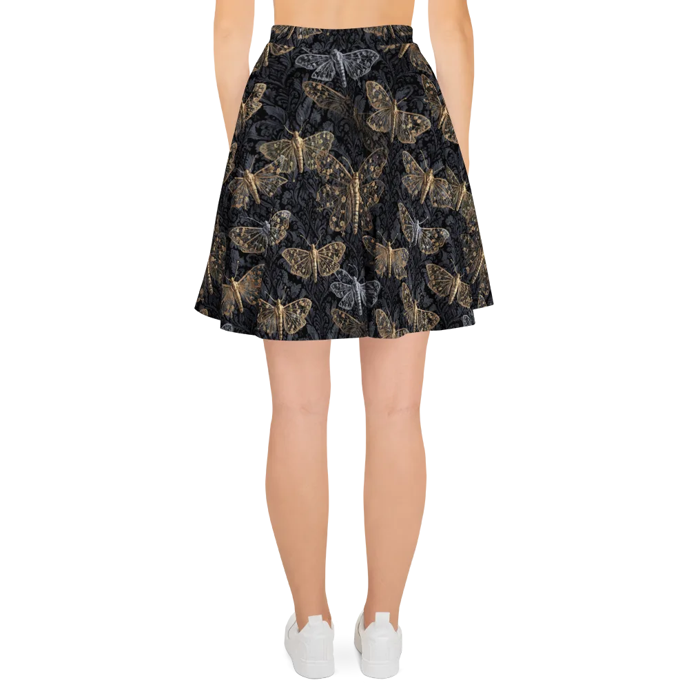 Gilded Nightwing on Skater Skirt — Back