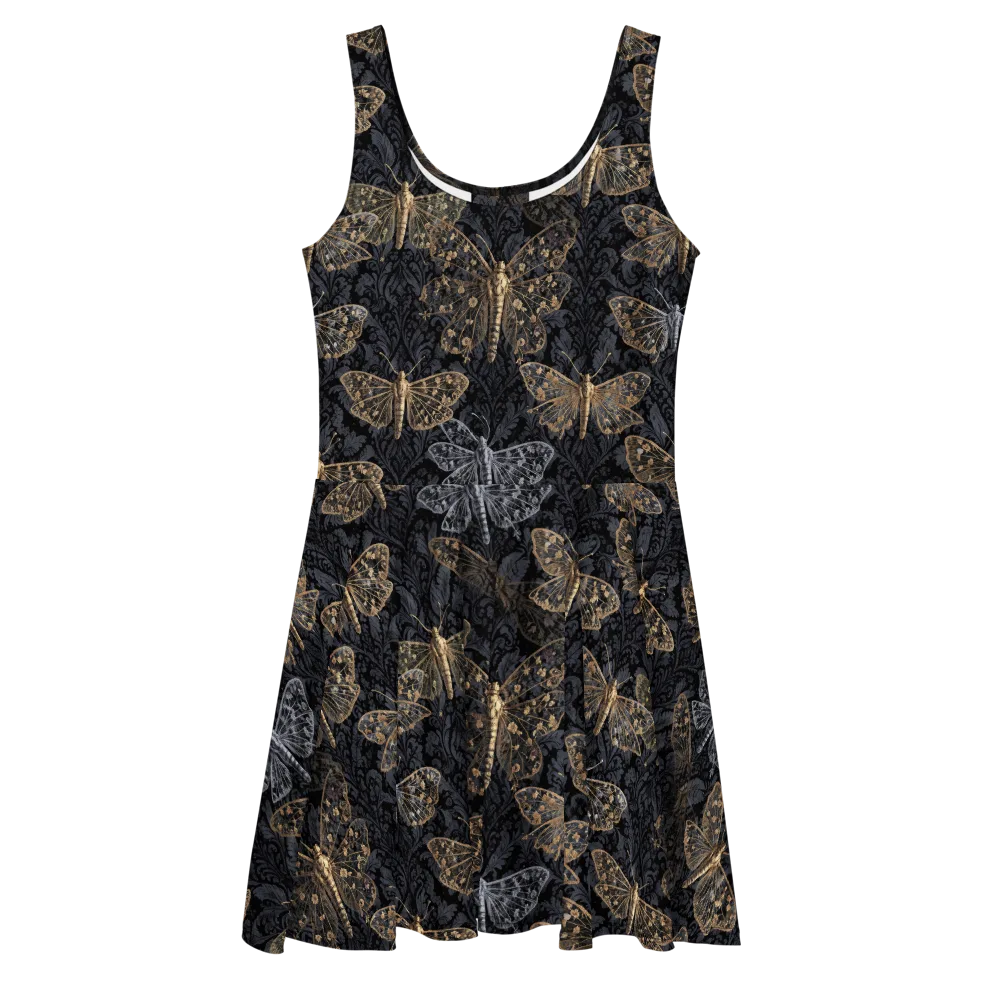 Gilded Nightwing on Skater Dress — Front