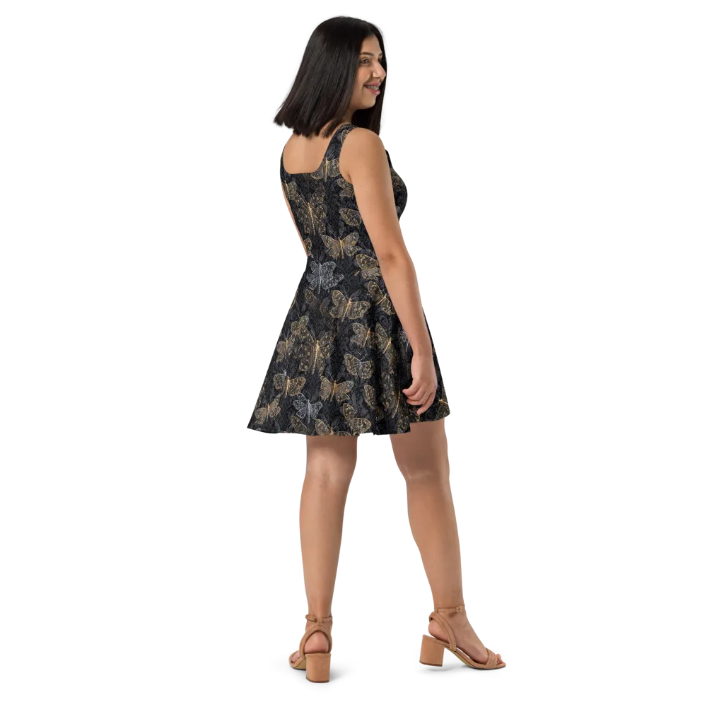 Gilded Nightwing on Skater Dress — Right