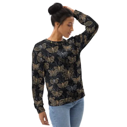 Gilded Nightwing on a Sweatshirt