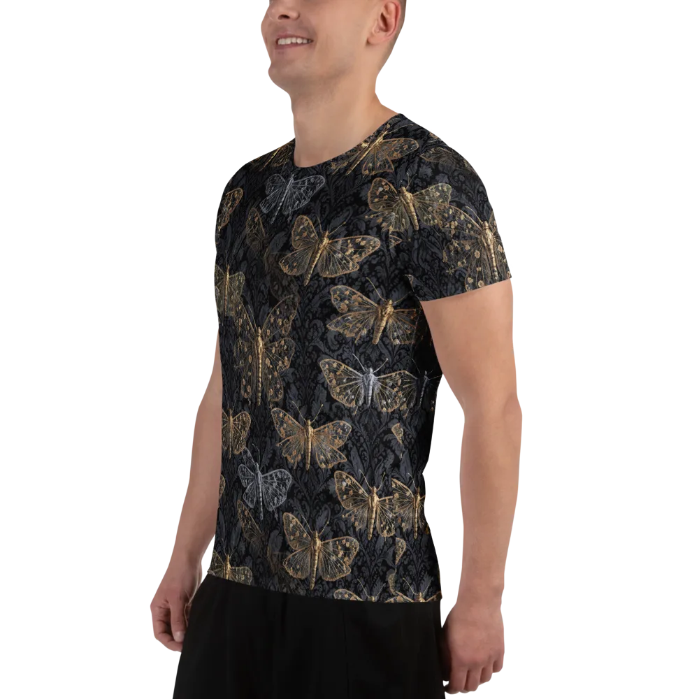 Gilded Nightwing on Men's Athletic T-Shirt — Left