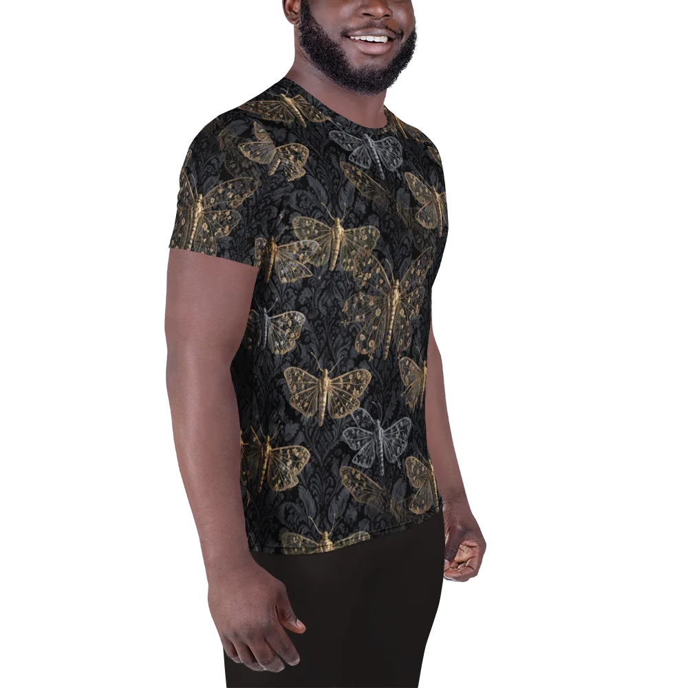 Gilded Nightwing on Men's Athletic T-Shirt — Right