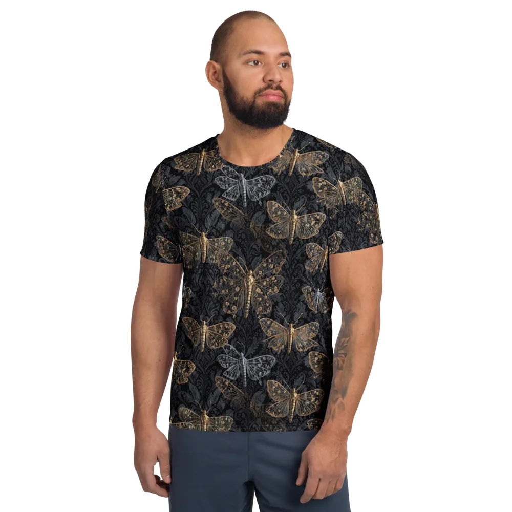 Gilded Nightwing on Men's Athletic T-Shirt — Front
