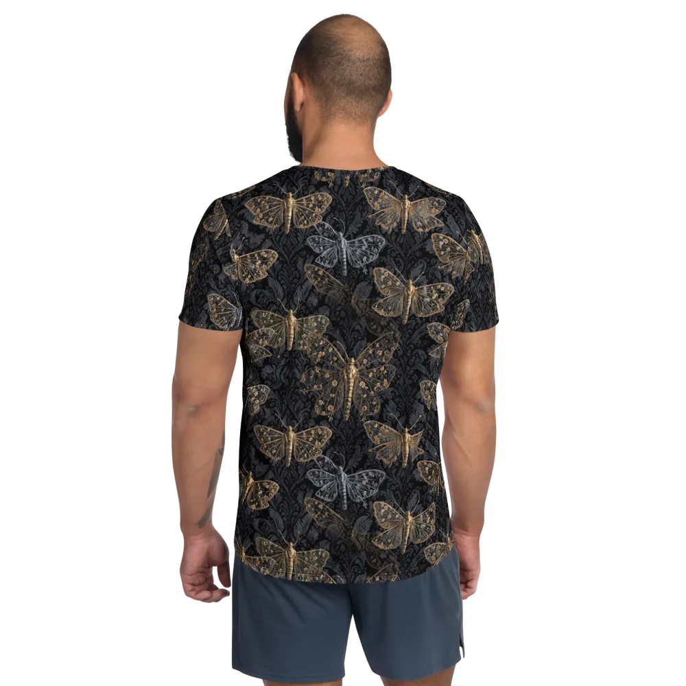 Gilded Nightwing on Men's Athletic T-Shirt — Back