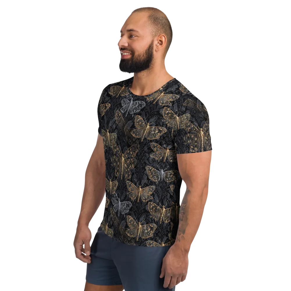 Gilded Nightwing on Men's Athletic T-Shirt — Left