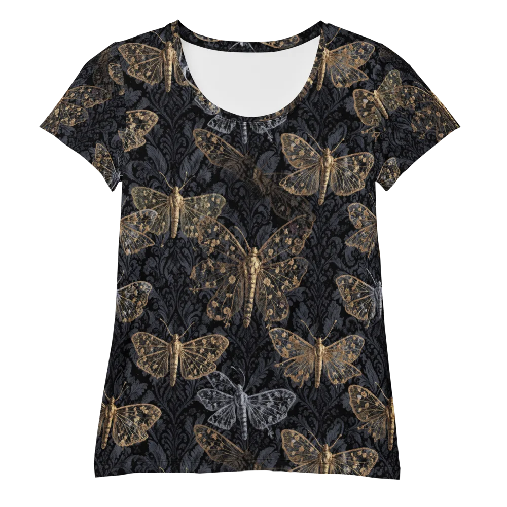 Gilded Nightwing on Women's Athletic T-Shirt — Front
