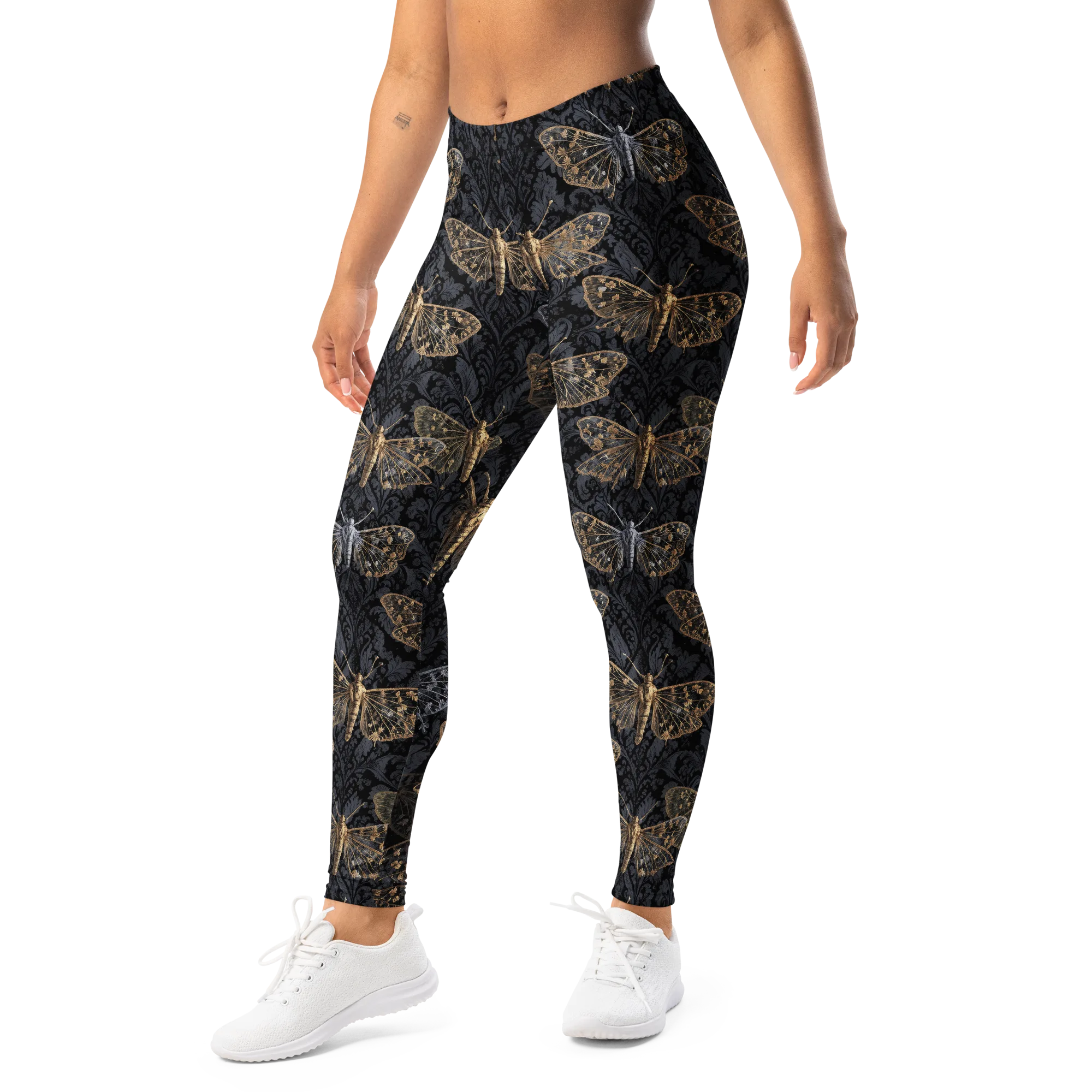 Gilded Nightwing on Leggings — Left Front
