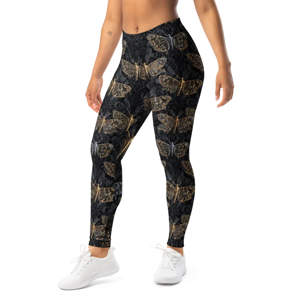 Gilded Nightwing on Leggings — Left Front