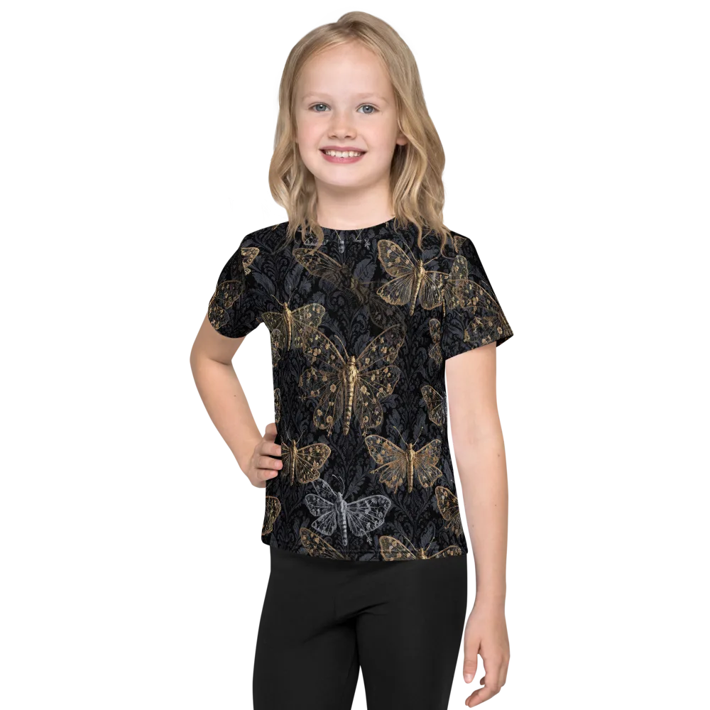Gilded Nightwing on Kids Crew Neck T-Shirt — Front