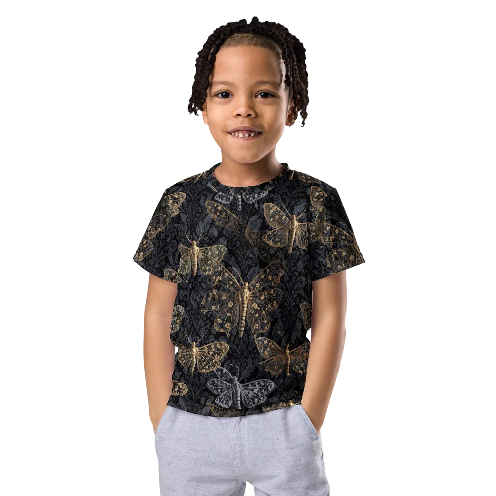 Gilded Nightwing on Kids Crew Neck T-Shirt — Front