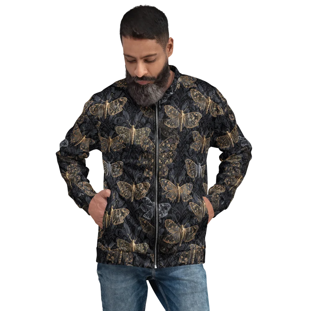 Gilded Nightwing on Bomber Jacket — Front