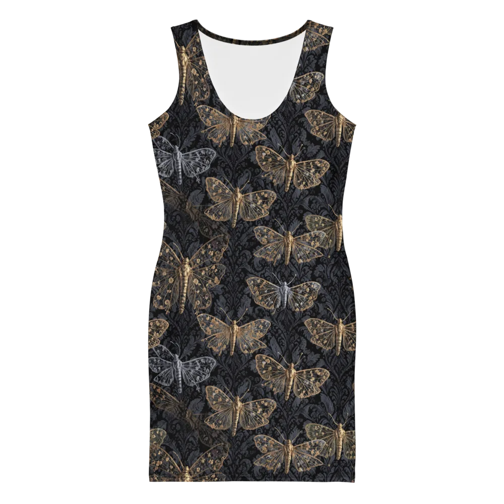 Gilded Nightwing on Bodycon Dress — Front