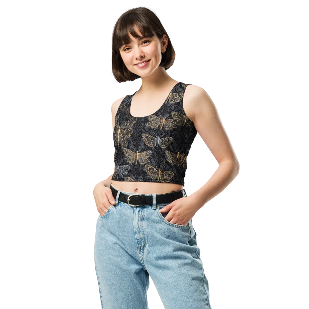 Gilded Nightwing on Crop Top — Front