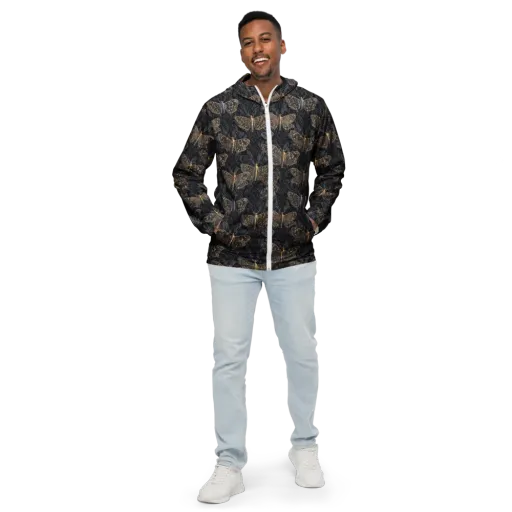 Gilded Nightwing on a Men's Windbreaker