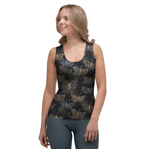 Gilded Nightwing on a Women's Tank Top
