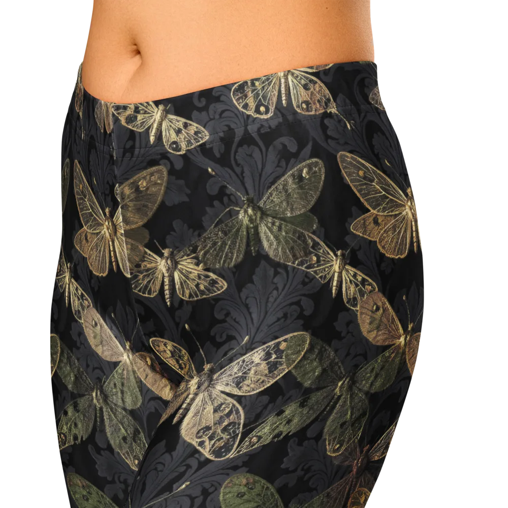 Midnight Mothery on Capri Leggings — Zoomed-in