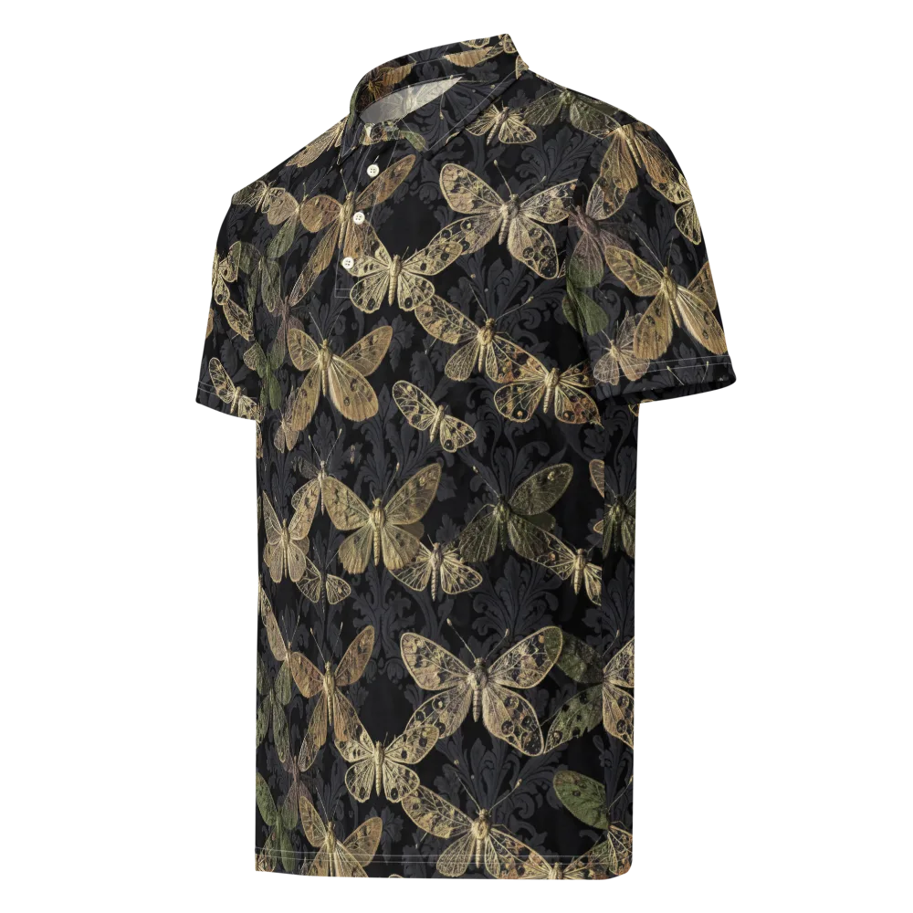 Midnight Mothery on Men's Slim Fit Polo Shirt — Left Front