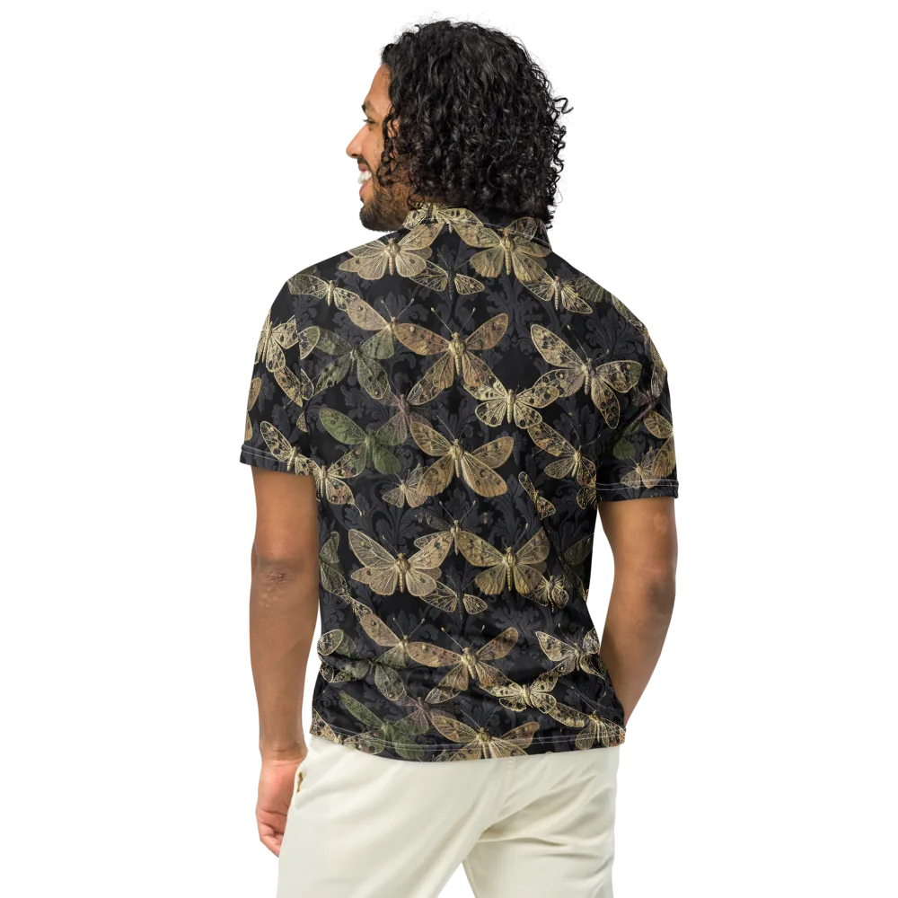 Midnight Mothery on Men's Slim Fit Polo Shirt — Back