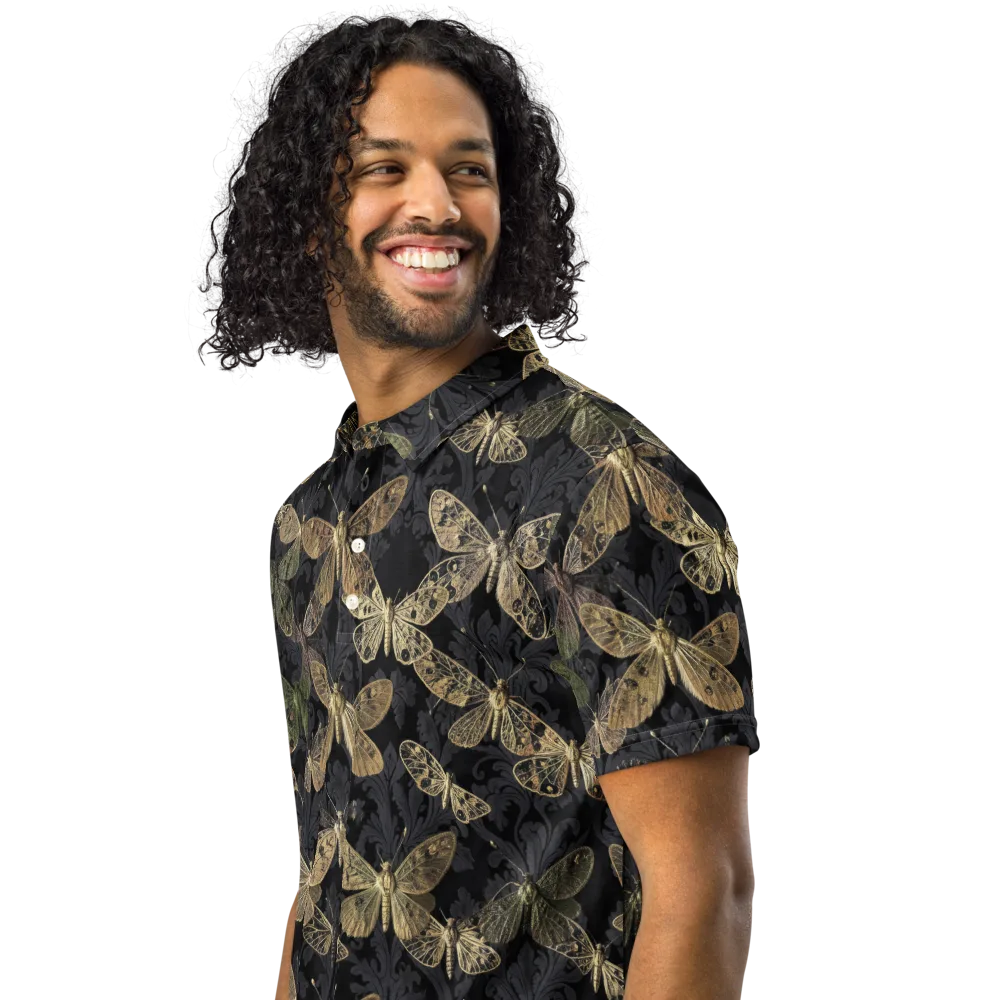 Midnight Mothery on Men's Slim Fit Polo Shirt — Left Front