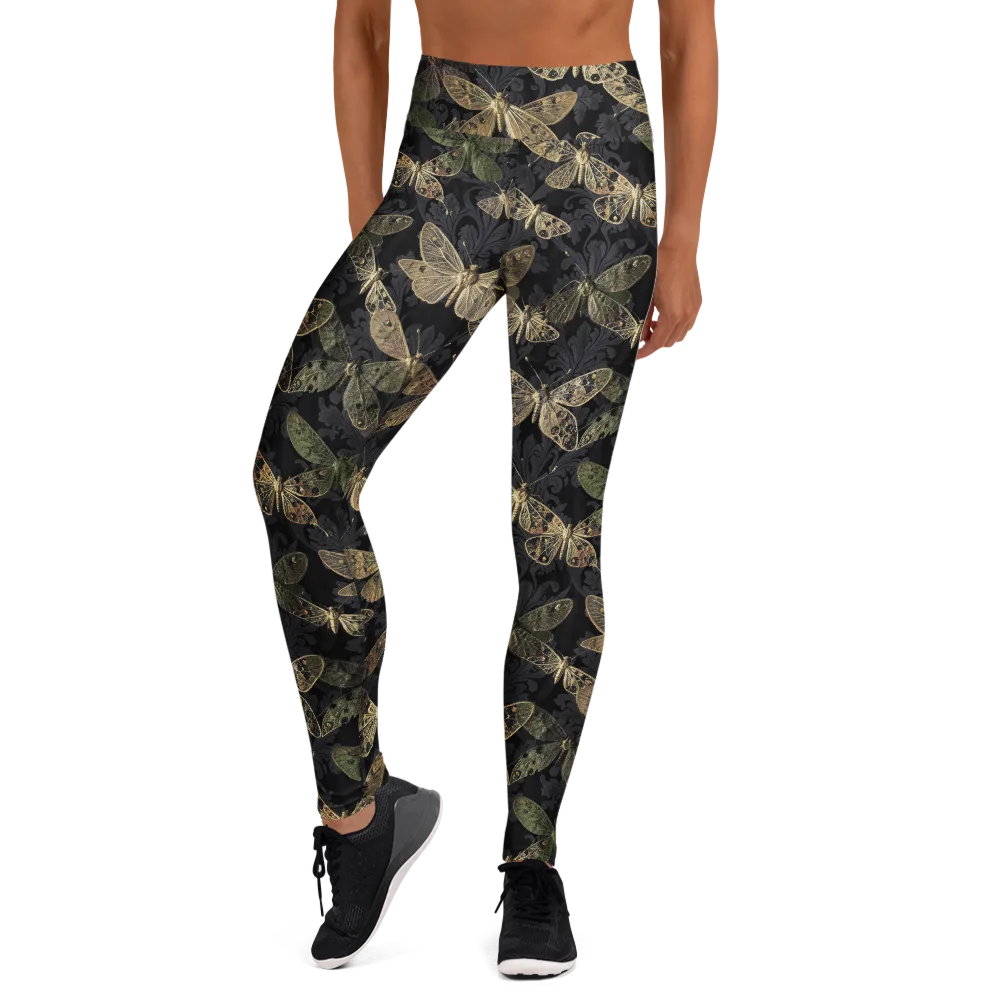 Midnight Mothery on Yoga Leggings — Front