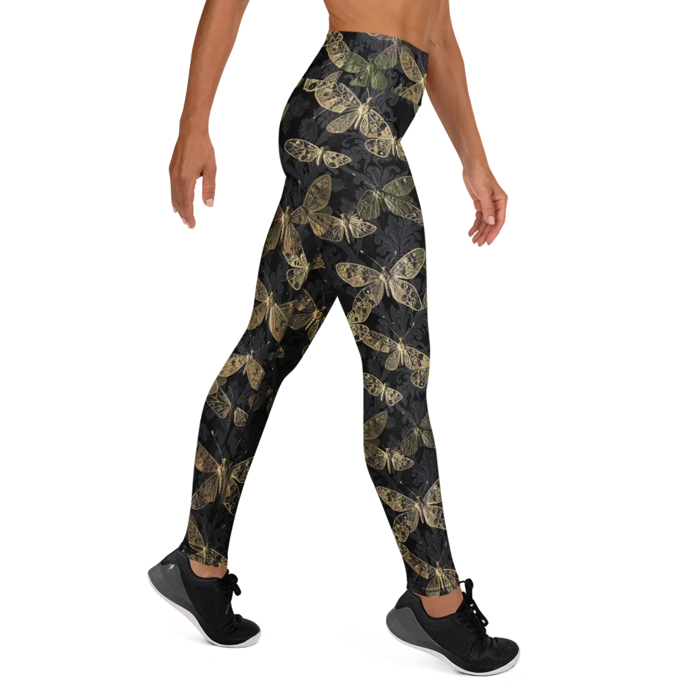 Midnight Mothery on Yoga Leggings — Right