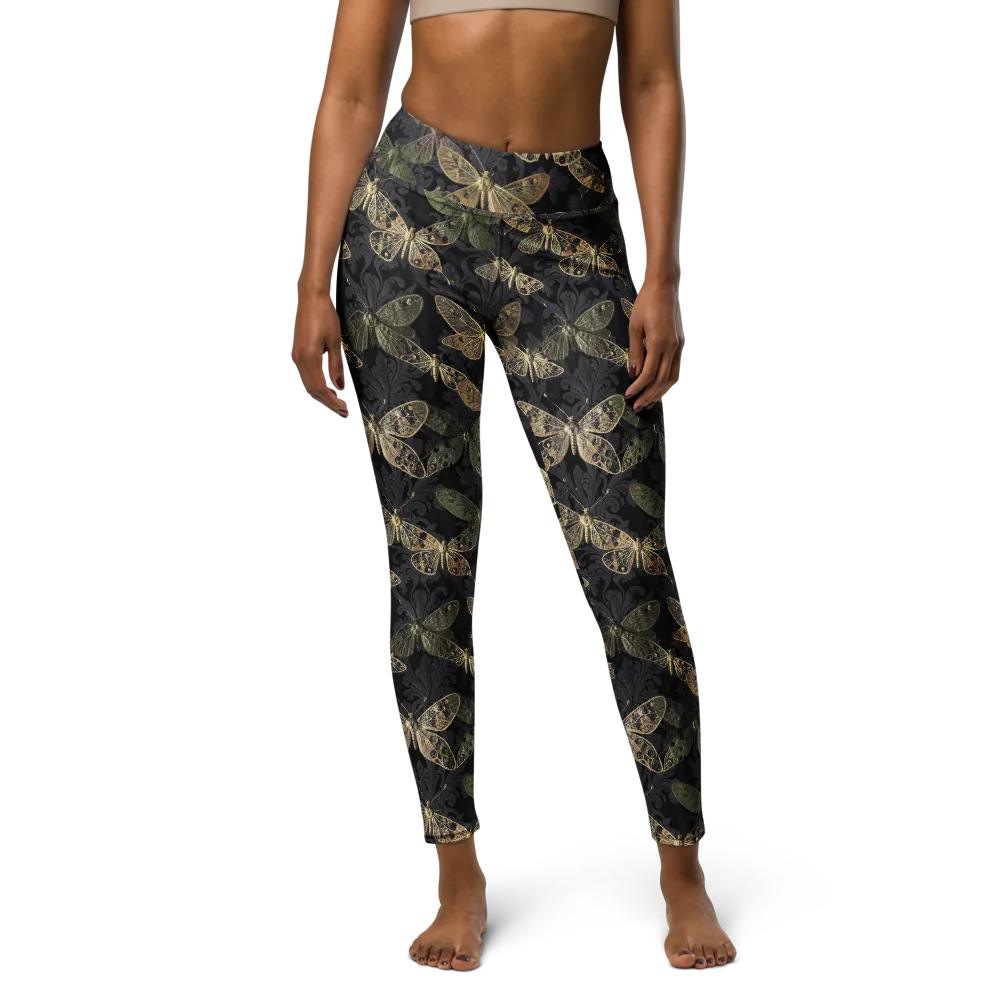 Midnight Mothery on Yoga Leggings — Front