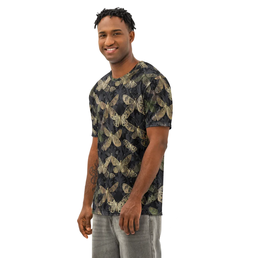 Midnight Mothery on Men's Cotton Crew Neck T-Shirt — Left Front