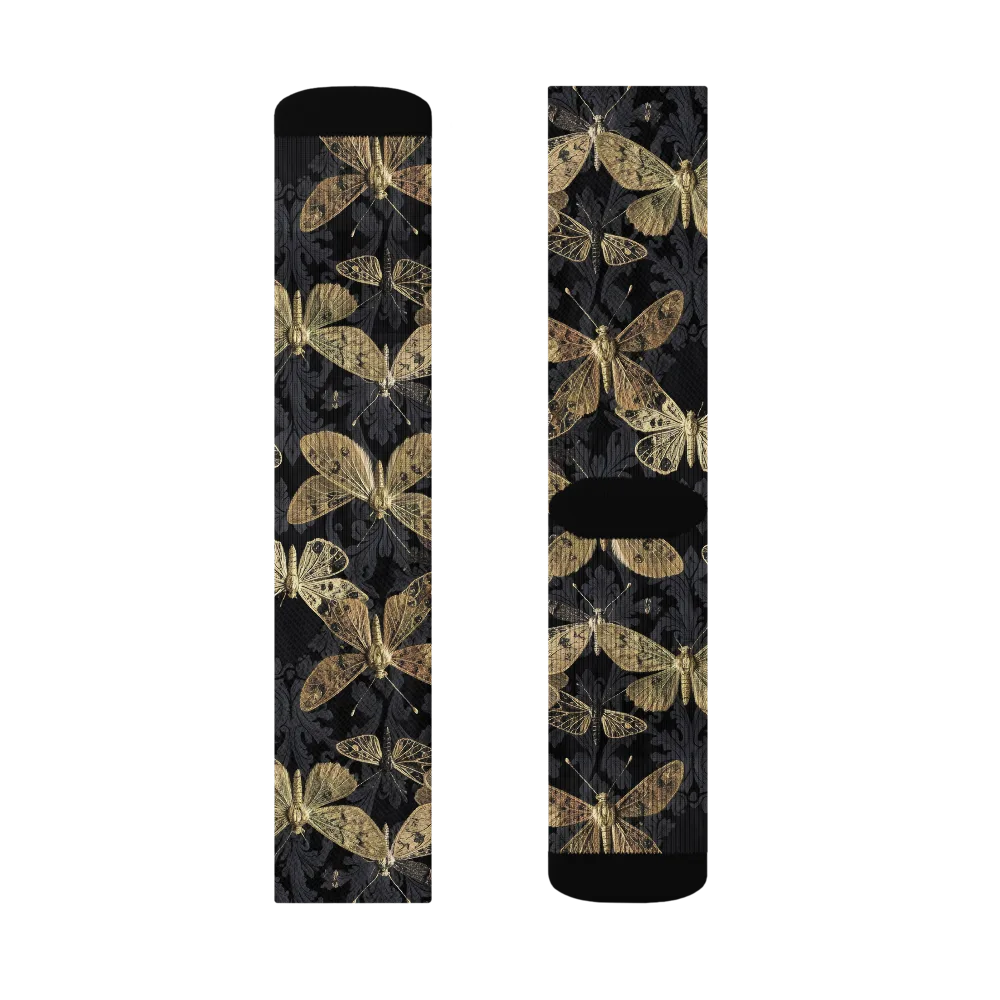 Midnight Mothery on Socks — Left Sock