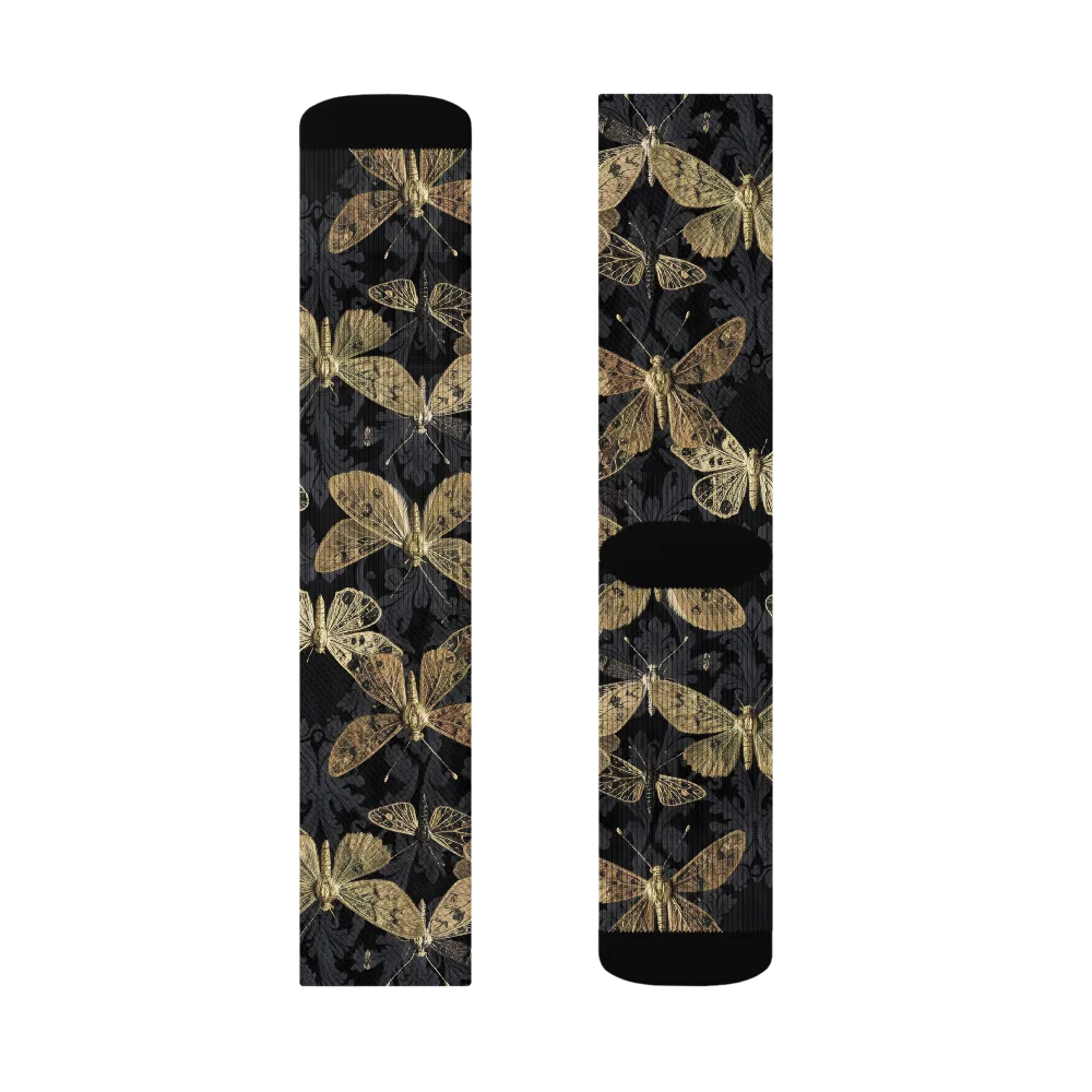 Midnight Mothery on Socks — Right Sock