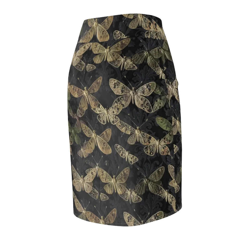 Midnight Mothery on Pencil Skirt — Back Side
