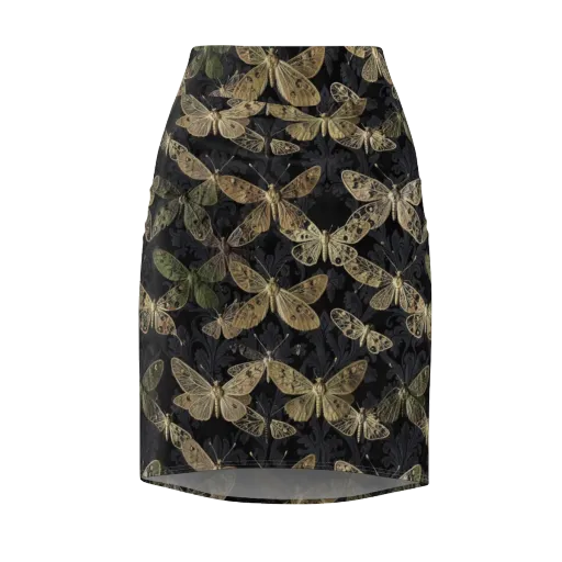 Midnight Mothery on a Pencil Skirt