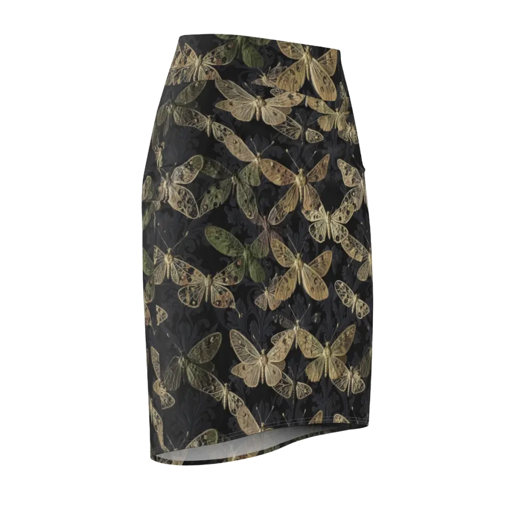 Midnight Mothery on Pencil Skirt — Front Side