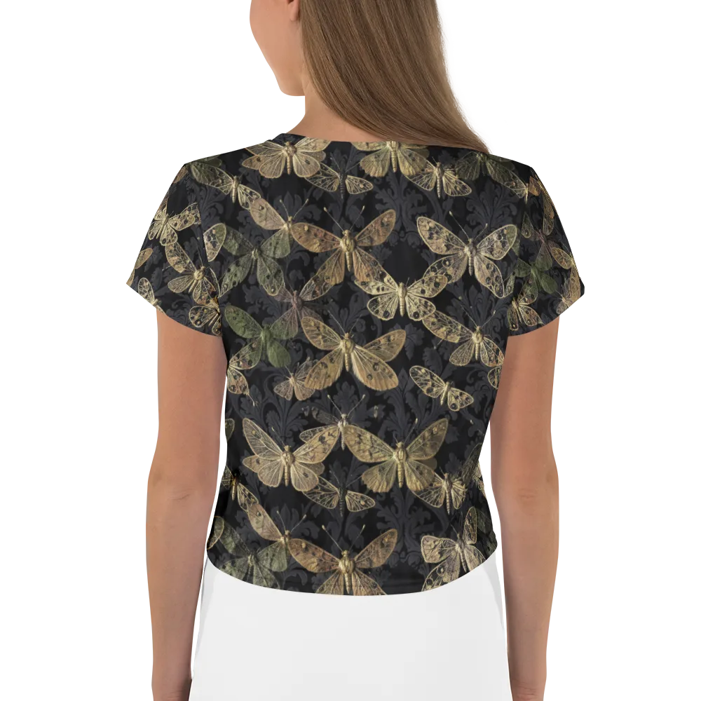Midnight Mothery on Crop Tee — Back